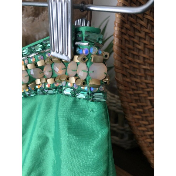 Sherri Hill size 00 50310 green two piece tulle prom pageant gown - Picture 5 of 12